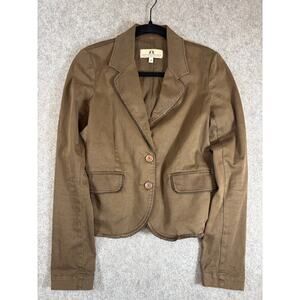 Vintage Y2K Juicy Couture Jeans Blazer Jacket Womens Brown USA Small Petite